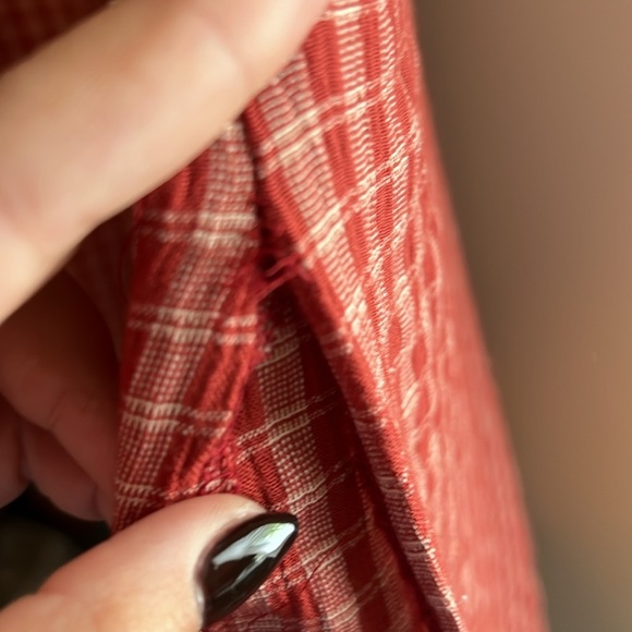 Vintage Red Checkered/Gingham Cottagecore Women's Button-Front Skirt - Picture 9 of 9